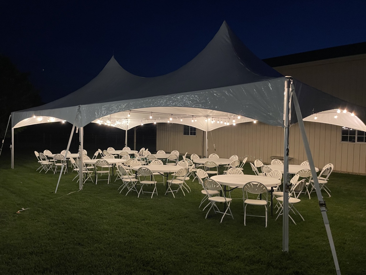 Express Rentals high peak tent setup